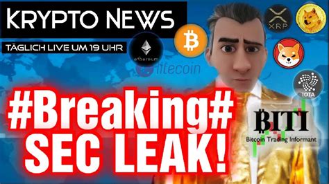 Krypto News Breaking Sec Leak Ohne Ton Youtube