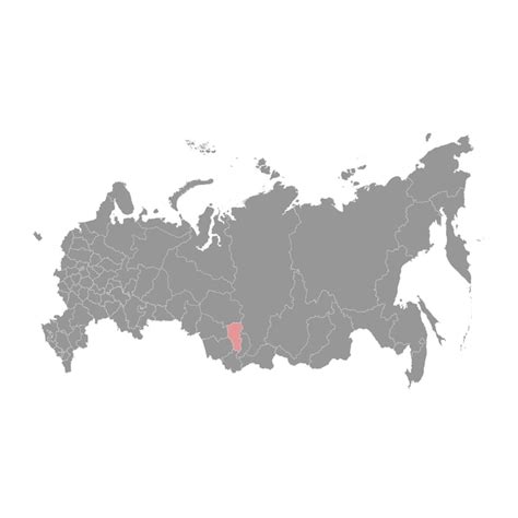 Mapa de la división administrativa de la región de Kemerovo en Rusia