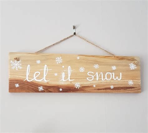 Wooden Let It Snow Sign By Palletwoodcreations1 On Etsy Recycled Pallet