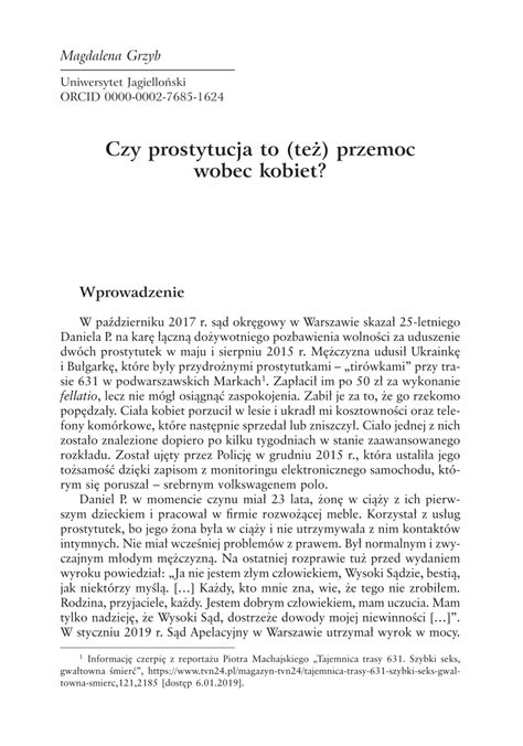 PDF Czy prostytucja to też przemoc wobec kobiet