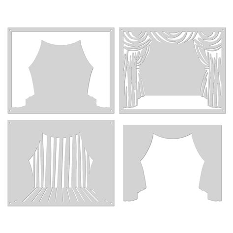 Color Layering Stage Curtain Stencils By Ralph Tyndall Hero Arts