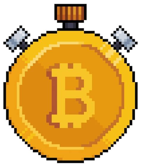 Pixel Art Bitcoin Chronom Tre Ic Ne De Vecteur De Temps D