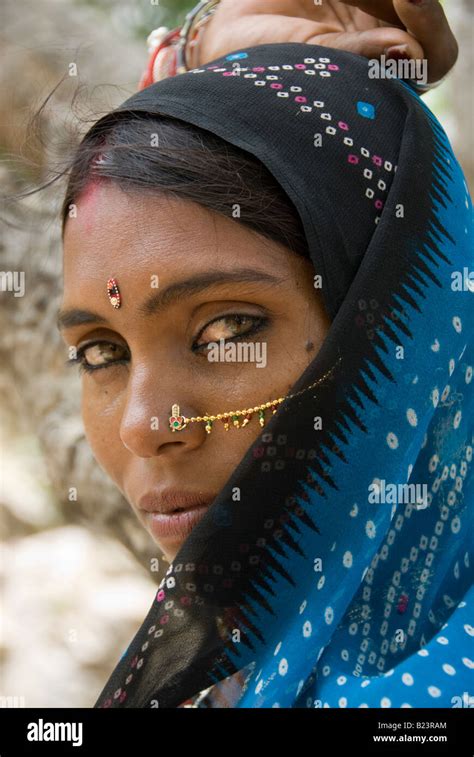 Portrait Of A Beautiful Traditionally Dressed Indian Woman From The