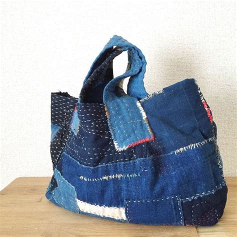 Japanese Boro Tote Bag Sashiko Bag Quilted Tote Bag Everyday Bag