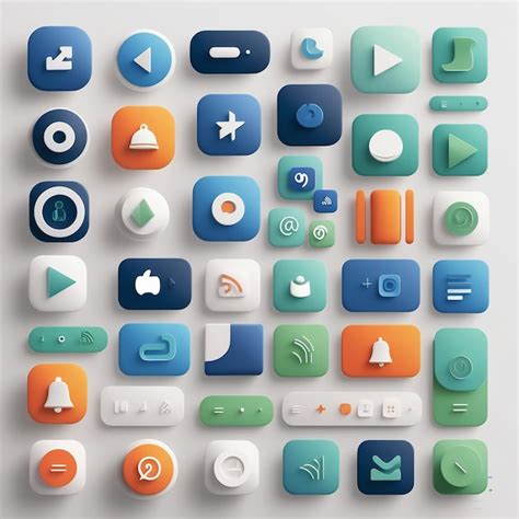 Realistic Set Of Glassmorphism Ui Icons For Website Or Mobile App Vector Illustartion Of