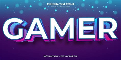 Premium Vector Gamer Editable Text Effect In Modern Trend Style