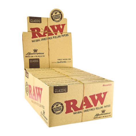 Raw Classic Connoisseur Masterpiece Rolling Papers With Pre Rolled Tips