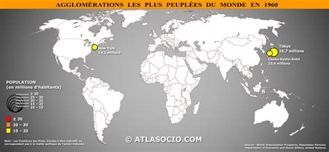 Carte Du Monde Agglom Rations Les Plus Peupl Es M Gapoles