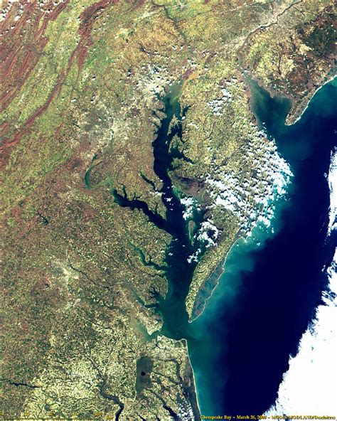 Nasa Visible Earth Chesapeake Bay From Modis