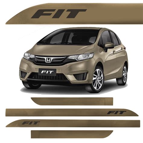 Jogo Friso Lateral Honda New Fit Dourado Poente Submarino