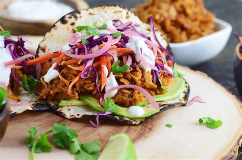 Pulled Bbq Jackfruit Tacos With Cabbage Slaw Good Health Gourmet