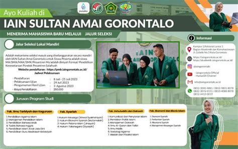 Pendaftaran Mahasiswa Jalur Mandiri 2023 Dibuka Iain Sultan Amai Gorontalo