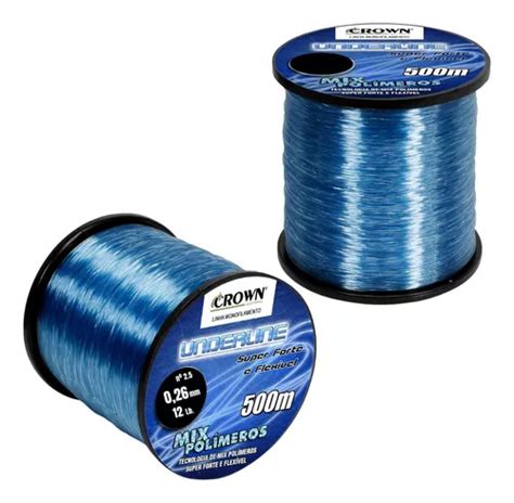 Linha De Pesca Underline Mm Lb M Crown Monofilament