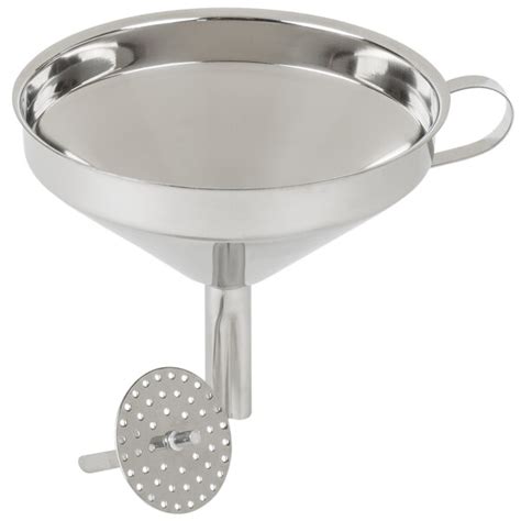 Stainless Steel Kitchen Funnel 16 Oz SS Funnel W Strainer