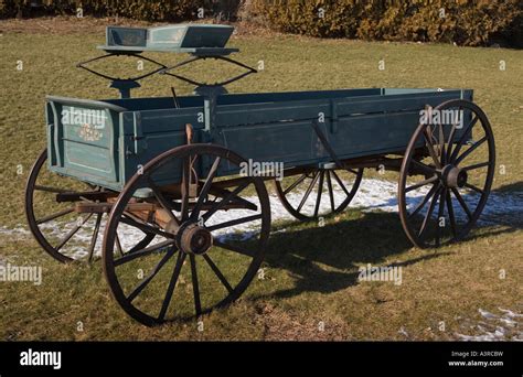 Old Wooden Wagon Stock Photo Alamy