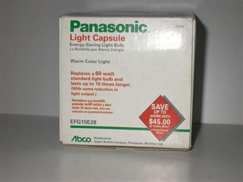 Panasonic Light Capsule Efg E W Rep W Bulb Genuine