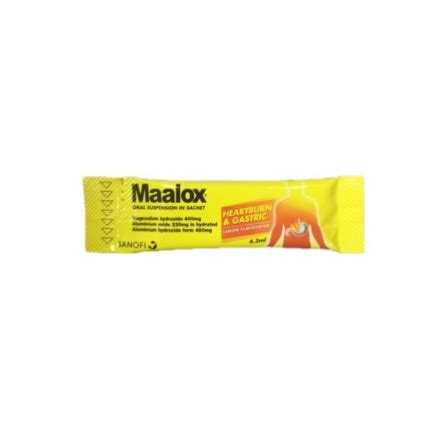 Maalox Oral Suspension Gastric And Heartburn Relief Sachet Ml X S