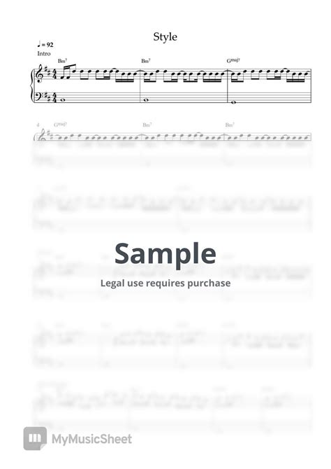 Taylor Swift Style Easy Piano Sheet Sheets By Pianella Piano