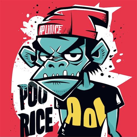 Premium Vector Funky Apes Vector Illustration Tshirt Design