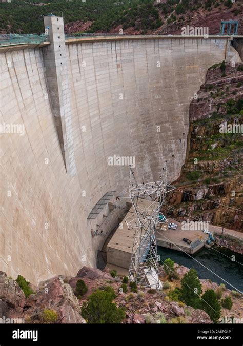 Flaming Gorge Dam Flaming Gorge National Recreation Area Utah Stock