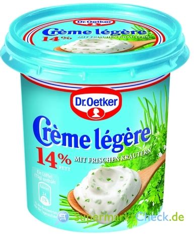 Dr Oetker Creme legere mit frischen Kräutern 14 Fett Preis