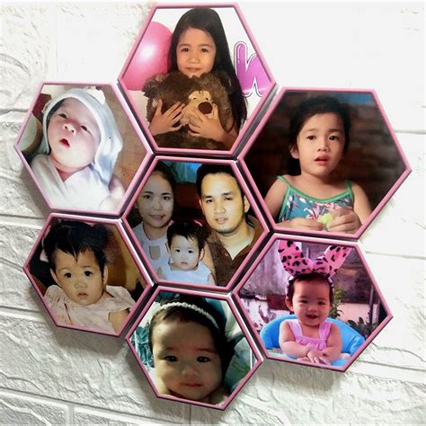 Customized Personalized Hexagon Wall Frame Tiles D Sintra Board