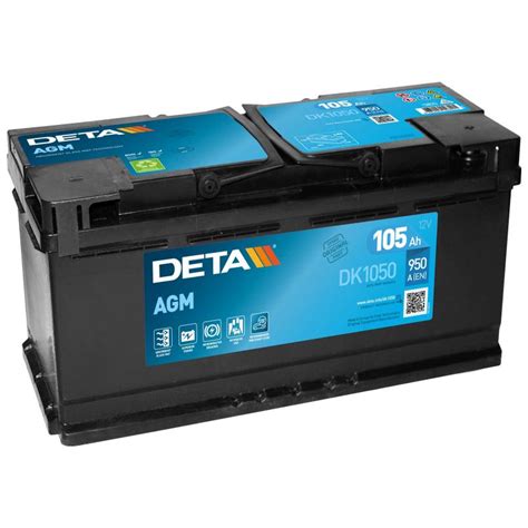 Deta Dk1050 Start Stop Agm 12v 105ah 950a Autobatterie