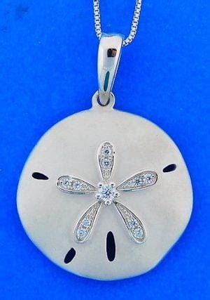 Alamea Sand Dollar Pendant Sterling Silver Island Sun Jewelry Beach