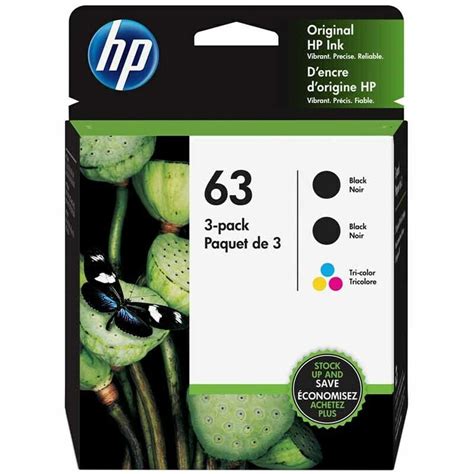 HP 63 1-Clr/2-Blk Original Ink Cartridge 3-Pk (1VW09AN) - Walmart.com ...