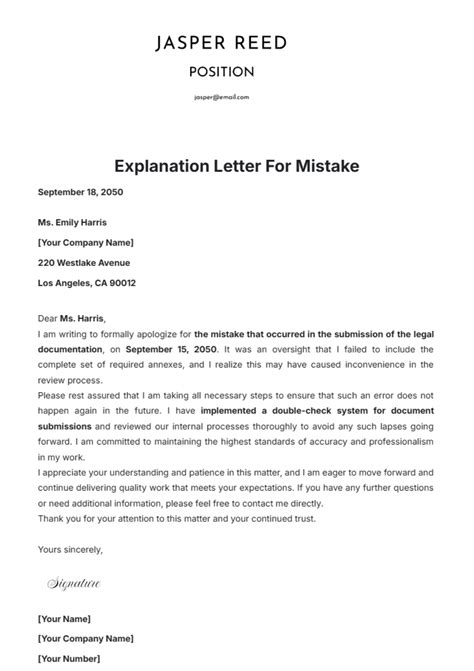 Free Explanation Letter Templates And Examples Edit Online And Download