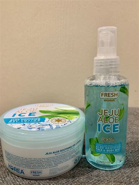 Jeju Aloe Ice Set Beauty And Personal Care Face Face Care On Carousell