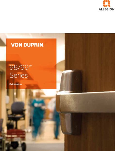 Von Duprin 98/99 Series Catalog 106590