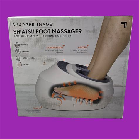 Sharper Image Shiatsu Foot Massager Rolling Massage With Air