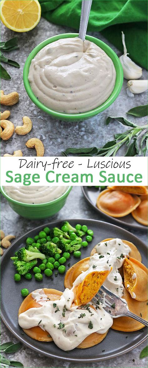 Dairy Free Sage Cream Sauce Recipe Savory Spin Recipe Cream Sauce