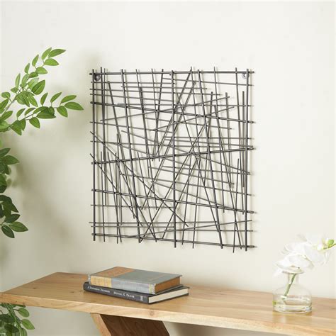 Wrought Studio Cole And Grey Metal Overlapping Sticks Abstract Wall