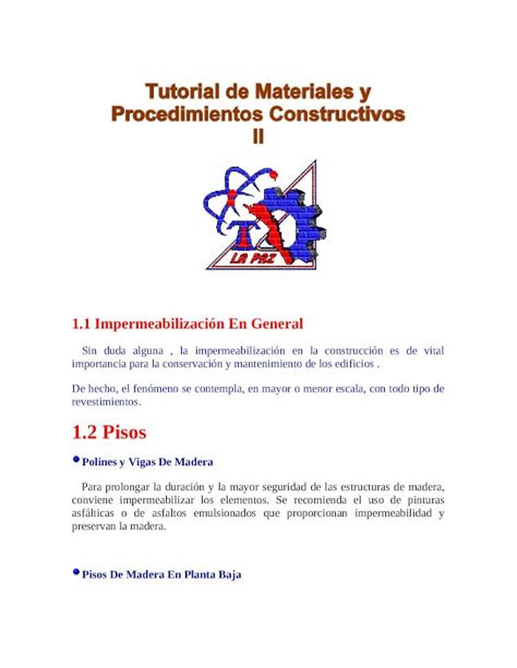 Docx Tutorial De Materiales Y Procedimientos Constructivos Ii