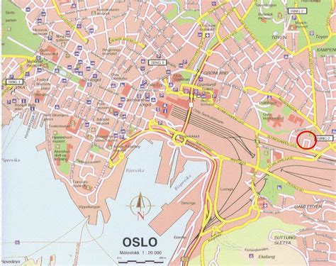 Oslo city map - Kart over oslo sentrum (Northern-Europe - Europe)