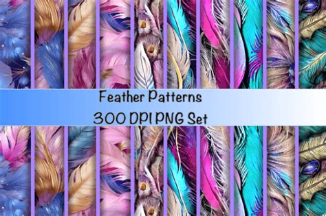 Feather Digital Paper Seamless Png 1 Graphic By Ruthlesskrooz