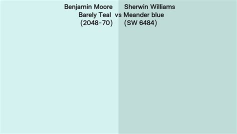 Benjamin Moore Barely Teal 2048 70 Vs Sherwin Williams Meander Blue