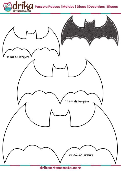 25 Moldes de Morcegos de Halloween para Imprimir em PDF!