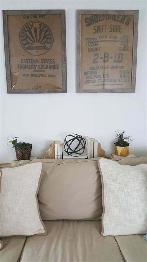 Diy Wall Decor Ideas Framed Art Love These Framed Burlap Sacks By