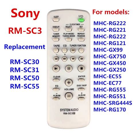 RM SC3 NEW Remote For RM SC30 RM SC31 RM SC50 RM SC55 For SONY CD HIFI