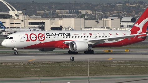 Qantas 100th Anniversary Livery Boeing 787 9 VH ZNJ Landing And