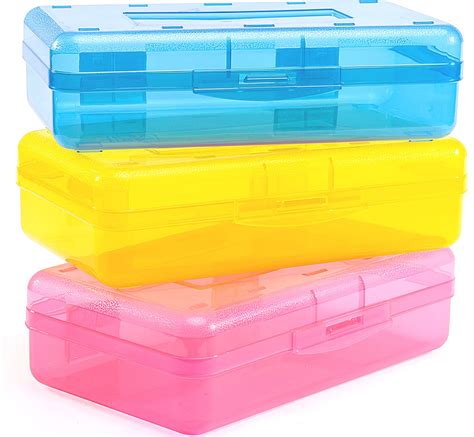 Amazon Sooez 3 Pack Pencil Case Large Pencil Box Case Clear