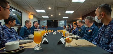 Commander Task Force Conducts Flag Talks With Jmsdf Commander U