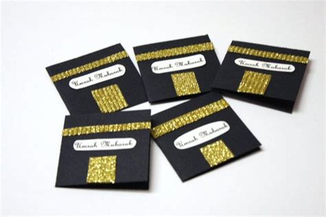 Black And Gold Umrah Cards Hajj Mubarak Umra Mubarak Omra Mabroor