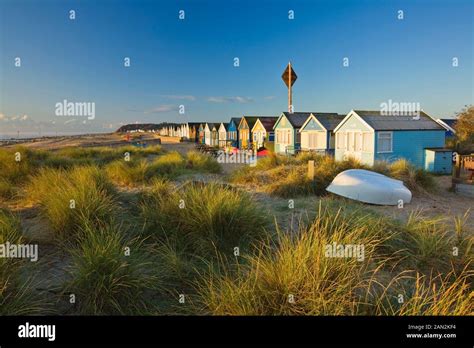 Beach Huts Hengistbury Head Christchurch Dorset England Stock Photo