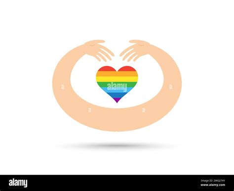 Hand Hug Lgbt Heart Logo Design Friendship And Culture Diversity Care