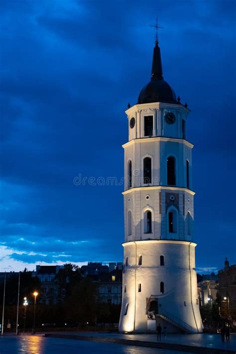 Vilnius, Lithuania, Cathedral Square Stock Image - Image of cross ...