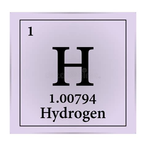 Hydrogen Periodic Table Of The Elements Vector Stock Vector Illustration Of Hydrogen Glossy